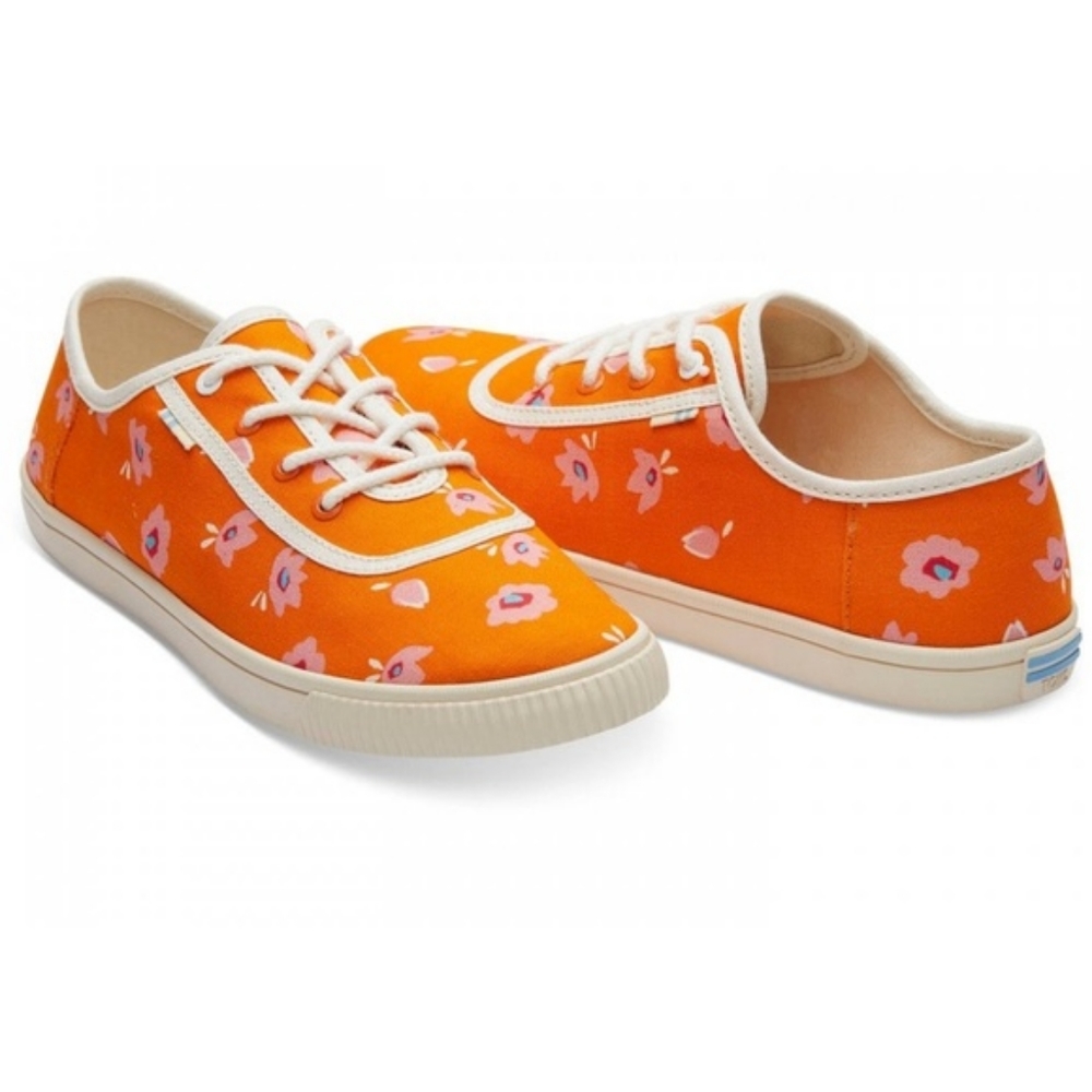 Toms carmel orange floral sneakers